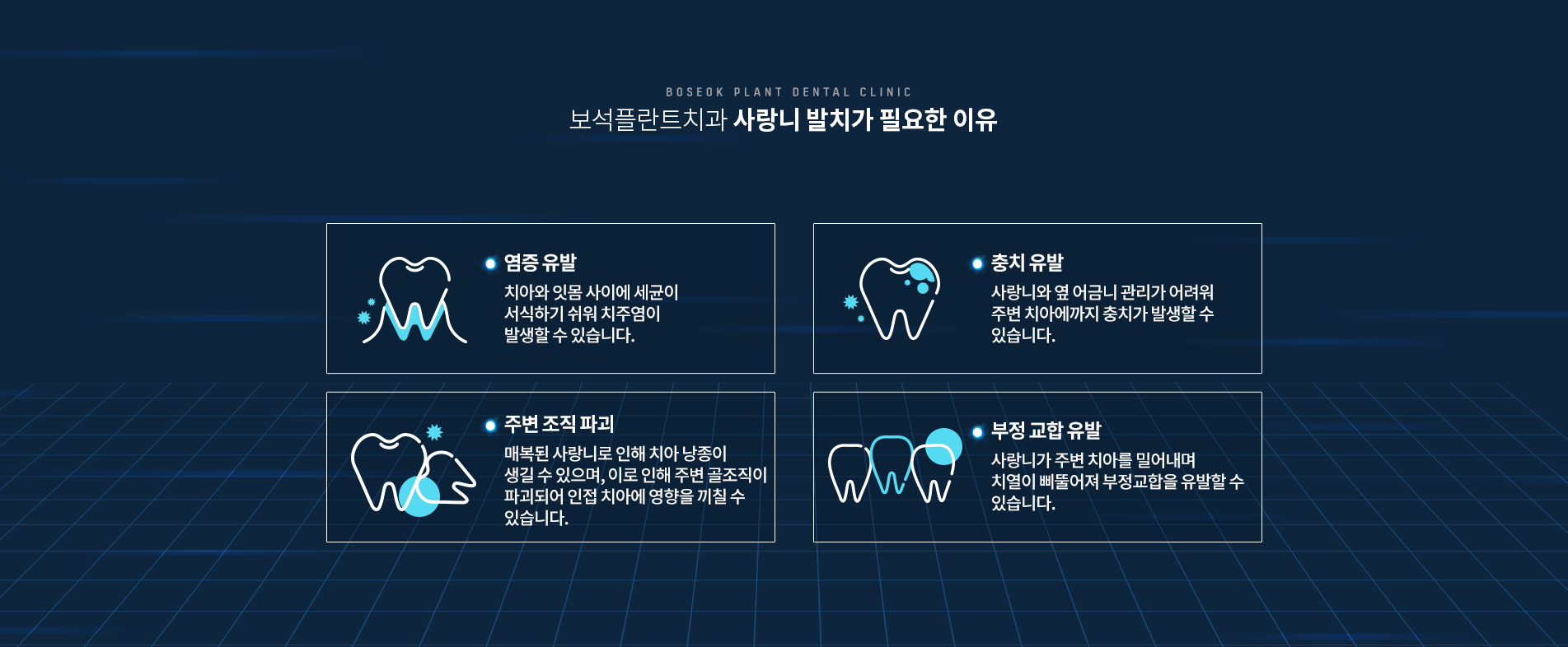 사랑니발치가 필요한 이유